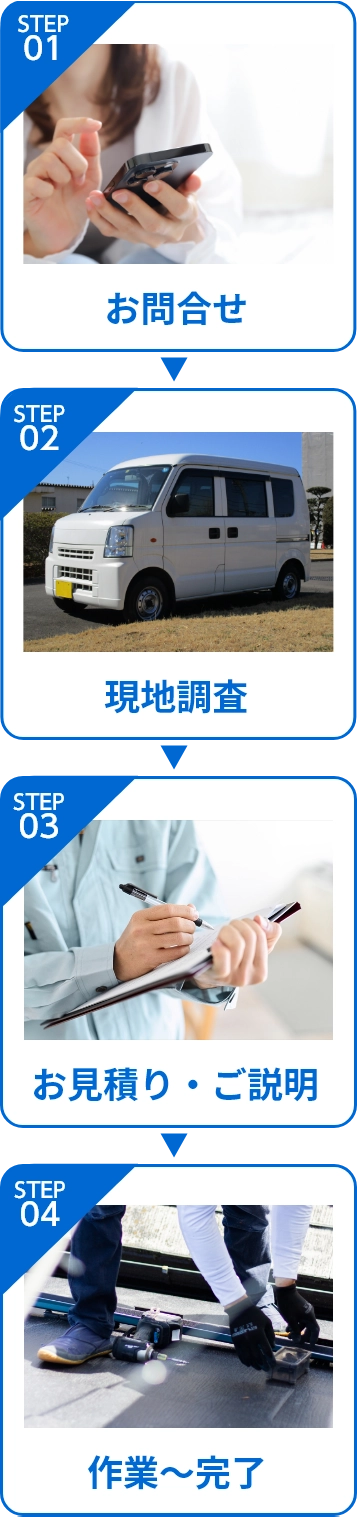 雨漏り修理のフロー